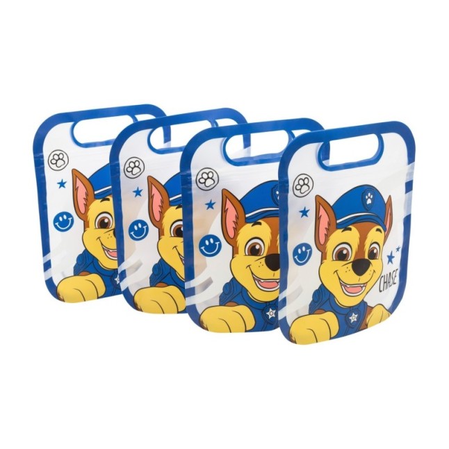 4 ZIPPER BAGS SET PAW PATROL BOY RESCUE PUPS