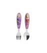 2 PCS ELLIPTICAL METALLIC CUTLERY (SPOON AND FORK) SET PRINCESS COURAGEOUS HEART