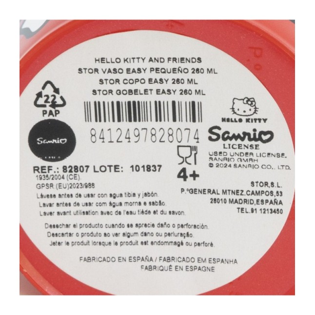 EASY PP TUMBLER 260 ML HELLO KITTY AND FRIENDS