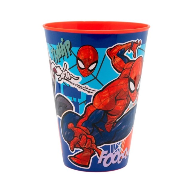 LARGE EASY PP TUMBLER 430 ML SPIDERMAN MOB RULES