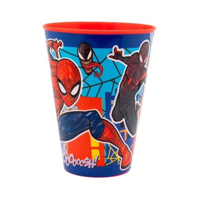 LARGE EASY PP TUMBLER 430 ML SPIDERMAN MOB RULES