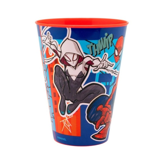 LARGE EASY PP TUMBLER 430 ML SPIDERMAN MOB RULES