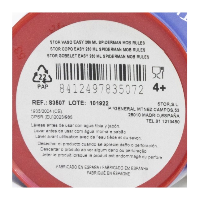 EASY PP TUMBLER 260 ML SPIDERMAN MOB RULES