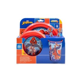5 PCS EASY SET (PLATE, BOWL, TUMBLER, CUTLERY) (PLATE, BOWL, TUMBLER, CUTLERY) SPIDERMAN MOB RULES