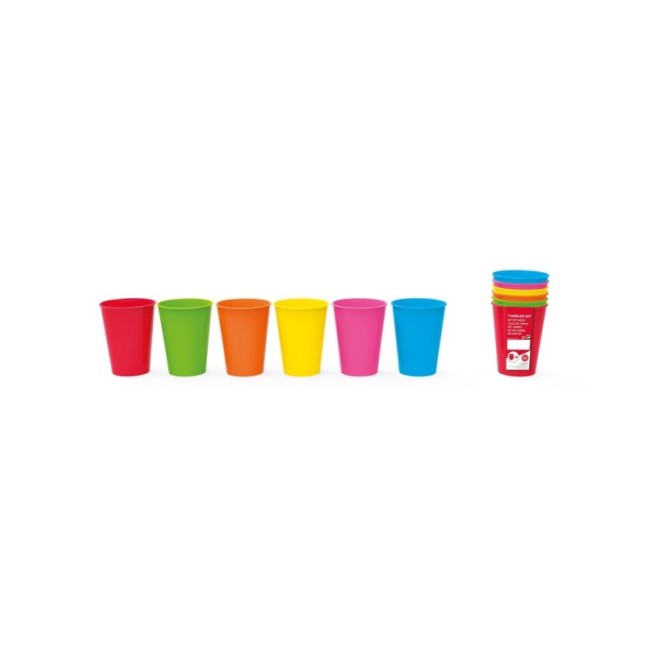 6 PCS COLOR PICNIC TUMBLERS SET