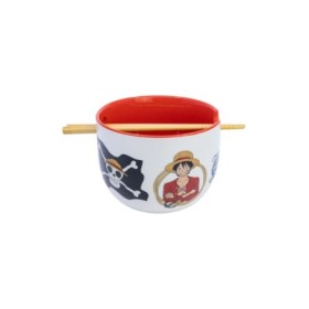 CERAMIC RAMEN BOWL WITH CHOPSTICKS IN GIFT BOX ONE PIECE CLASSIC
