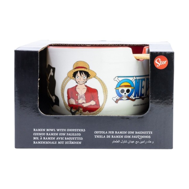 CERAMIC RAMEN BOWL WITH CHOPSTICKS IN GIFT BOX ONE PIECE CLASSIC