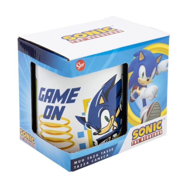CERAMIC MUG 11 OZ IN GIFT BOX SONIC GAME ON WH