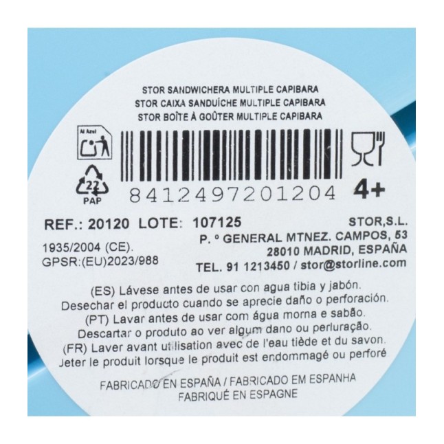 MULTI COMPARTMENT SANDWICH BOX CAPIBARA