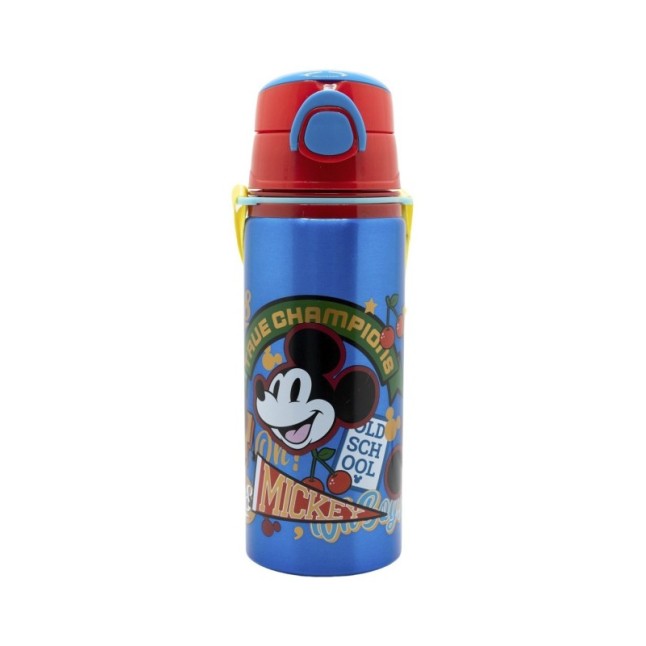 ALUMINIUM POP UP BOTTLE WITH STRAP 730 ML MICKEY TRUE CHAMPIONS