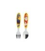 2 PCS ELLIPTICAL METALLIC CUTLERY (SPOON AND FORK) SET PAW PATROL BOY RESCUE PUPS