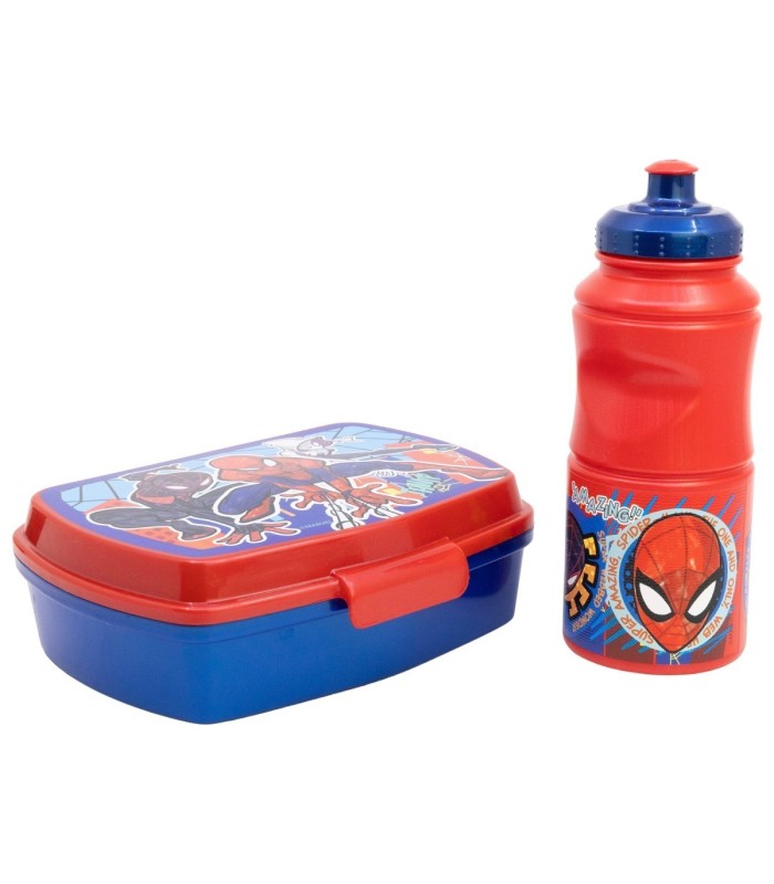2 PCS BTS SET (SPORT BOTTLE AND SANDWICH BOX) IN GIFT BOX  SPIDERMAN MOB RULES