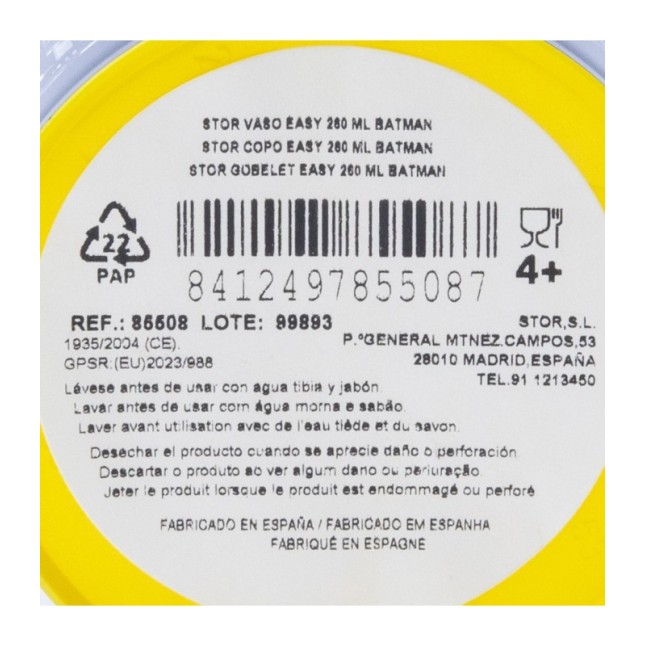 EASY PP TUMBLER 260 ML BATMAN SYMBOL