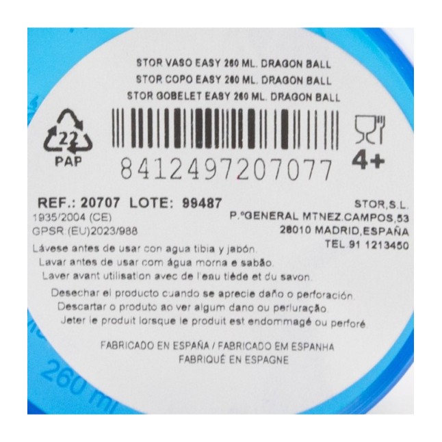 EASY PP TUMBLER 260 ML DRAGON BALL