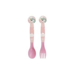 2 PCS PP CUTLERY (SPOON AND FORK) SET IN POLYBAG UNICORN RANGE