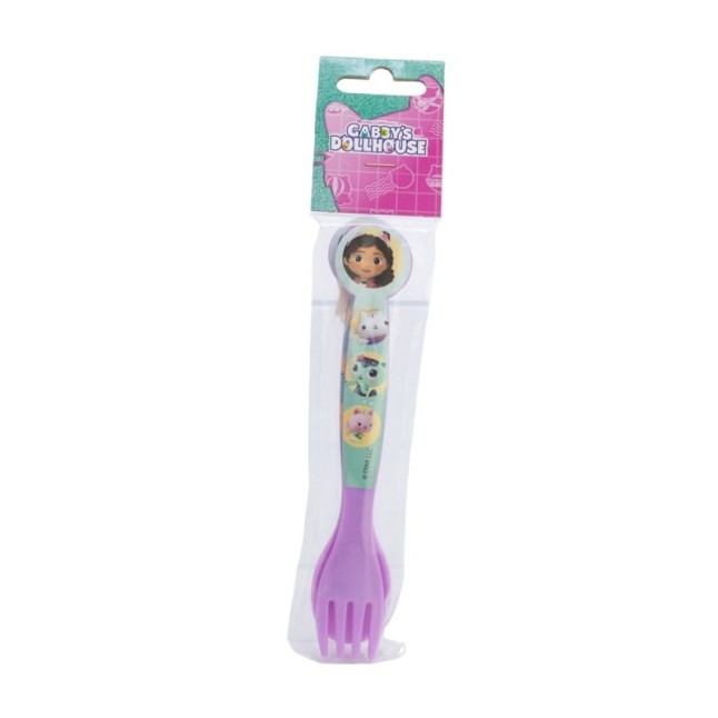 2 PCS PP CUTLERY (SPOON AND FORK) SET IN POLYBAG GABBY\'S DOLLHOUSE