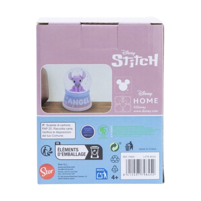 GLASS SNOW GLOBE ANGEL EN ESTUCHE