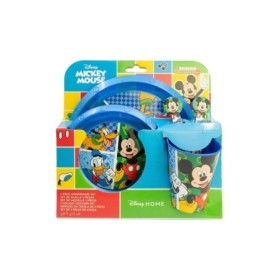 5 PCS EASY SET (PLATE, BOWL, TUMBLER, CUTLERY) (PLATE, BOWL, TUMBLER, CUTLERY) MICKEY HAS FUN