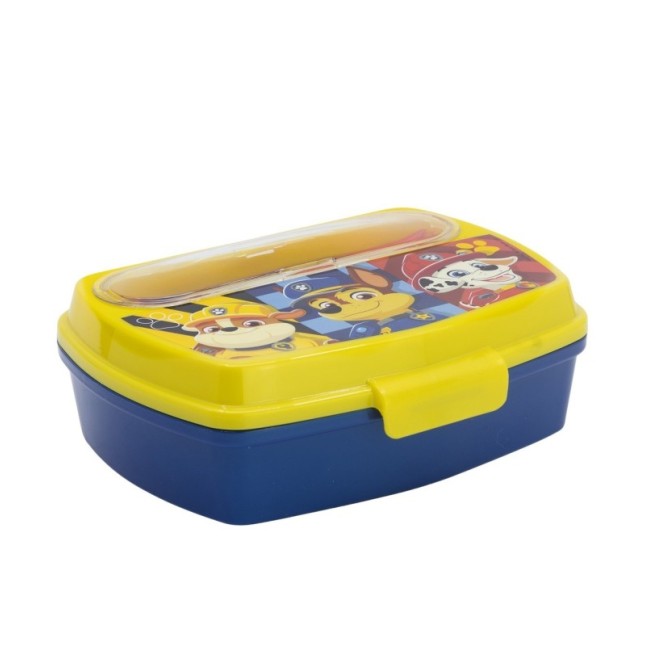 FUNNY SANDWICH BOX WITH CUTLERY PAW PATROL BOY RESCUE PUPS