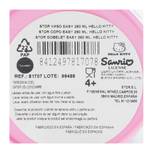 EASY PP TUMBLER 260 ML HELLO KITTY