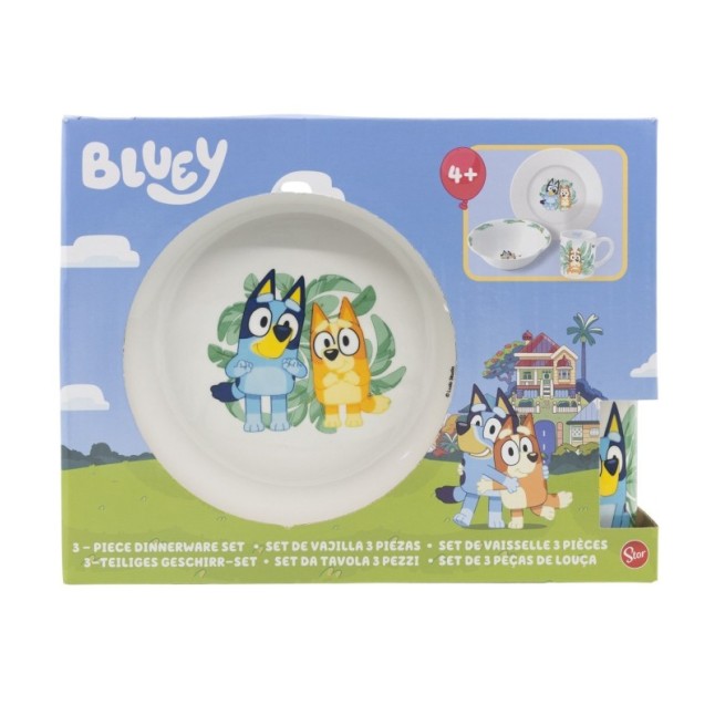 3 PCS CERAMIC SNACK SET (PLATE, BOWL, MUG) IN GIFT BOX BLUEY
