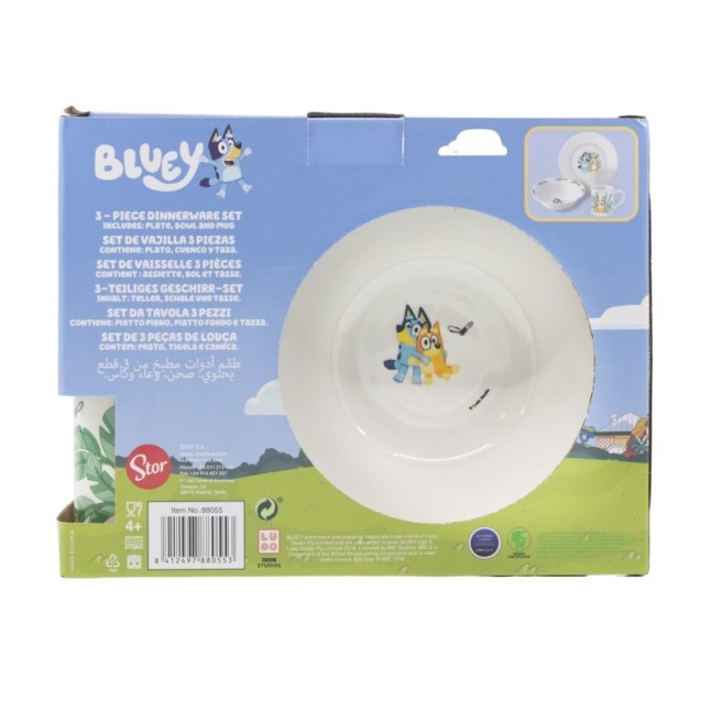 3 PCS CERAMIC SNACK SET (PLATE, BOWL, MUG) IN GIFT BOX BLUEY