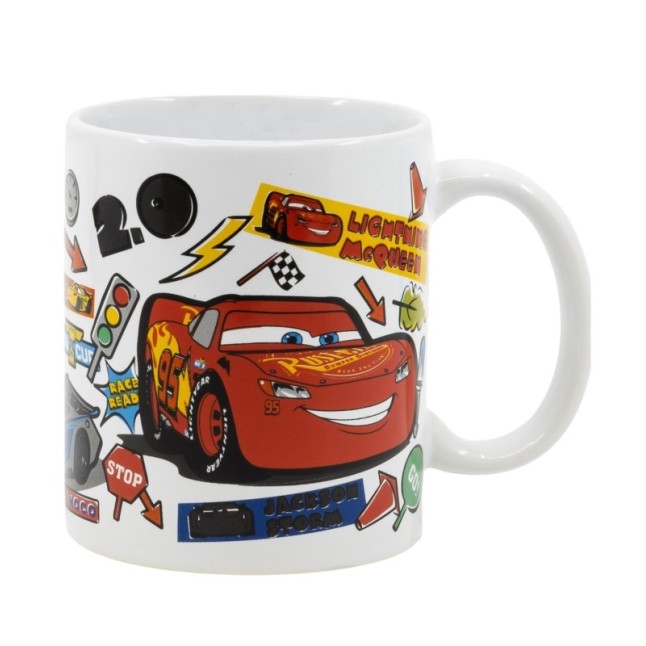 CERAMIC SB MUG 11 OZ IN BOX CARS STICKERS