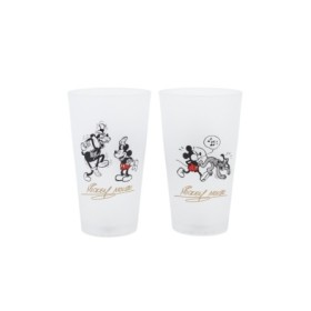 2 PCS GLASS CASUAL TUMBLER 490 ML MICKEY MOUSE VINTAGE