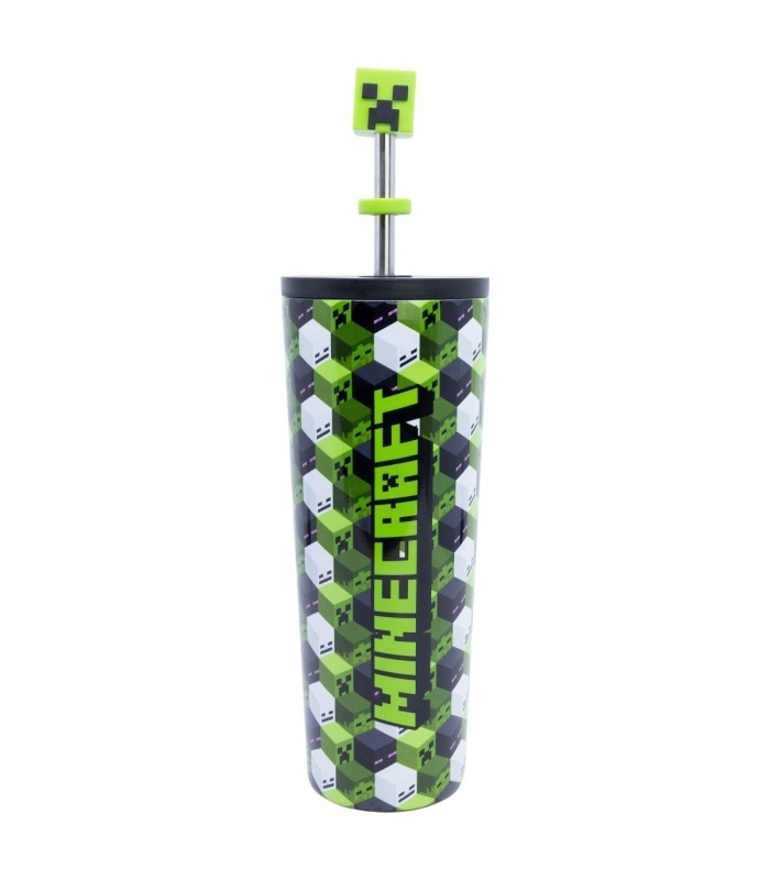 INSULATED SS STRAW TUMBLER WITH 3D COVER 770 ML MINECRAFT ICONICMONO