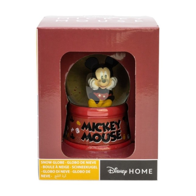 GLASS SNOW GLOBE MICKEY IN GIFT BOX