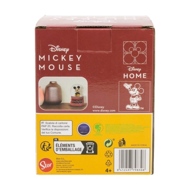 GLASS SNOW GLOBE MICKEY IN GIFT BOX
