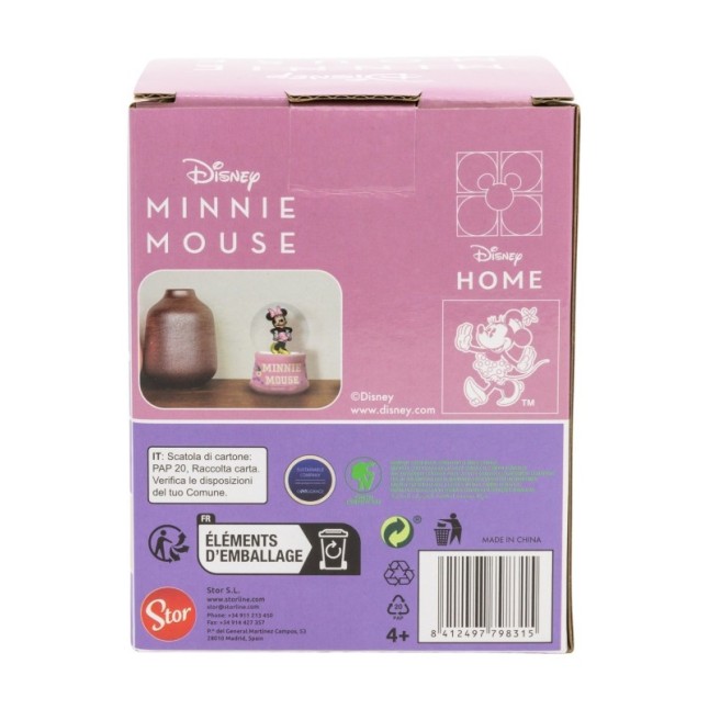 GLASS SNOW GLOBE MINNIE IN GIFT BOX