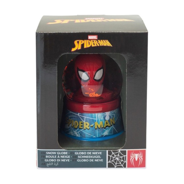 GLASS SNOW GLOBE SPIDERMAN EN ESTUCHE