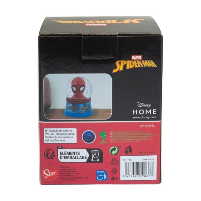 GLASS SNOW GLOBE SPIDERMAN EN ESTUCHE