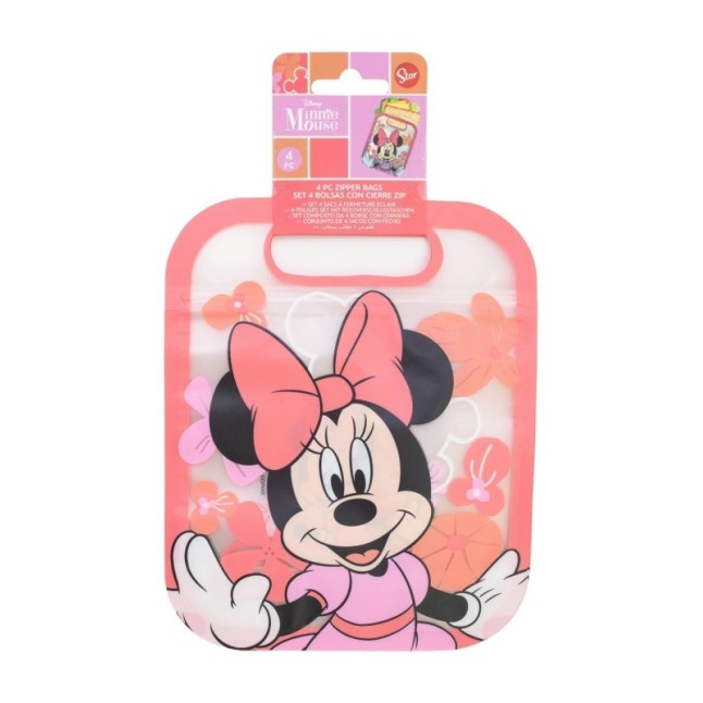 4 ZIPPER BAGS SET MINNIE SUNSHINE