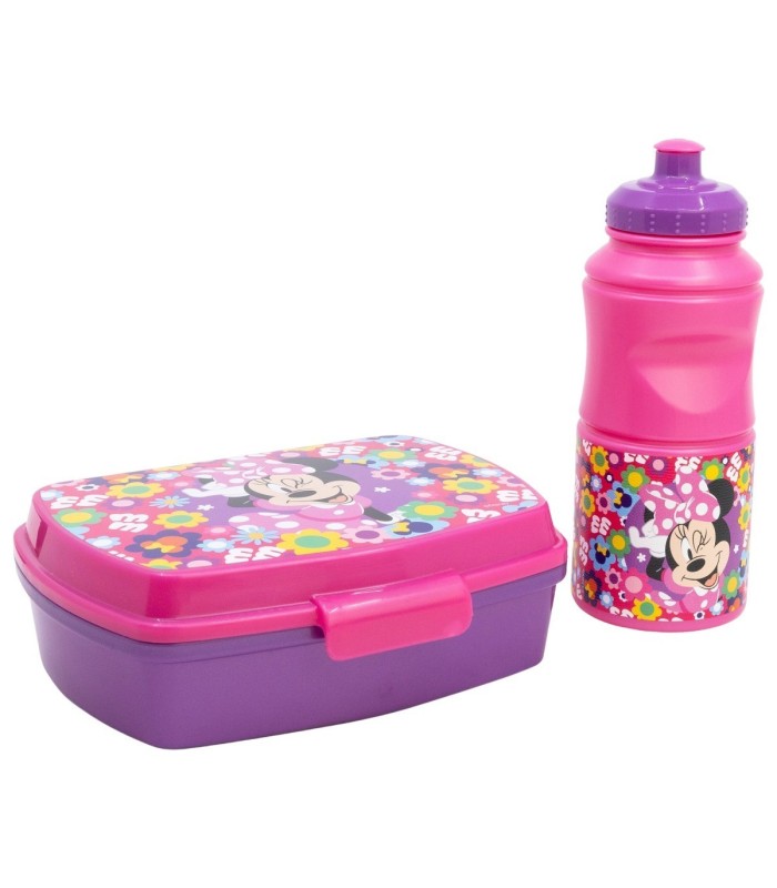2 PCS BTS SET (SPORT BOTTLE AND SANDWICH BOX) IN GIFT BOX  MINNIE BOLD FLORALS