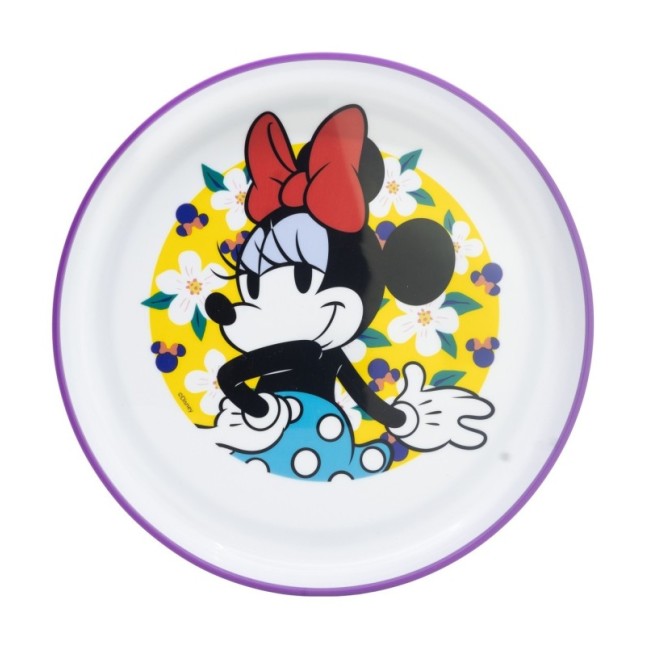 NON SLIP BICOLOR PREMIUM PLATE MINNIE SUNSHINE