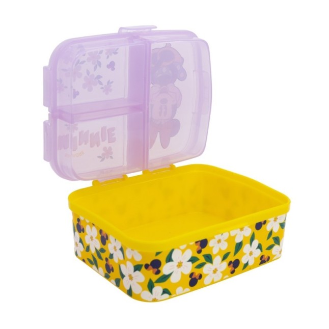 XL MULTI COMPARTMENT RECTANGULAR SANDWICH BOX MINNIE SUNSHINE