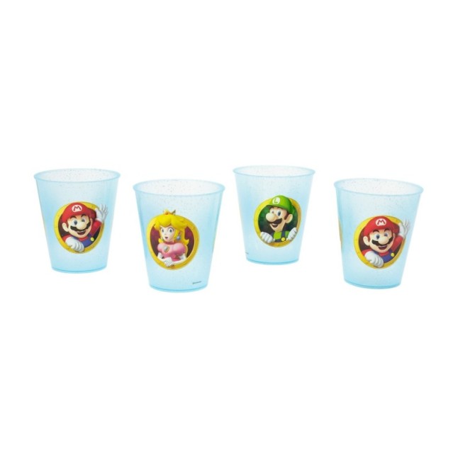 JOY 4 PCS PP TUMBLER SET 285 ML SUPER MARIO