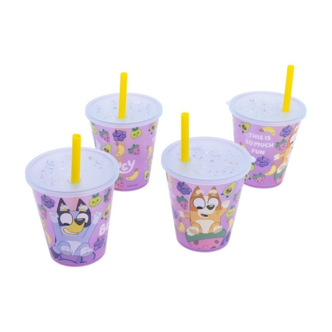 JOY 4 PCS SPORT TUMBLER SET 285 ML SET  BLUEY