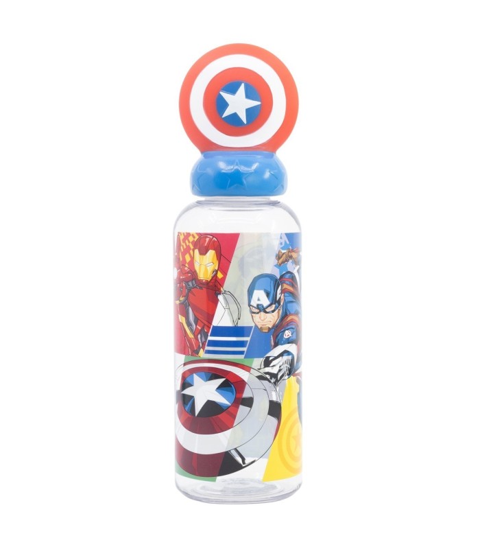 3D ECOZEN FIGURINE BOTTLE 560 ML AVENGERS SEVEN WONDERS CAPTAIN AMERICA