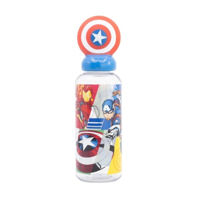 3D ECOZEN FIGURINE BOTTLE 560 ML AVENGERS SEVEN WONDERS CAPTAIN AMERICA