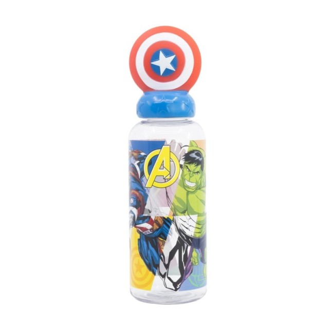 3D ECOZEN FIGURINE BOTTLE 560 ML AVENGERS SEVEN WONDERS CAPTAIN AMERICA