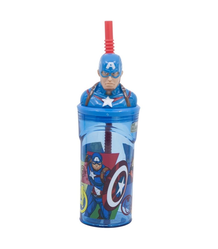 3D FIGURINE TUMBLER 360 ML AVENGERS SEVEN WONDERS CAPTAIN AMERICA