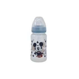 BABY 8 OZ WIDENECK BOTTLE SILICONE TEAT 3 POSITIONS MICKEY MOUSE FULL OF SMILES