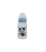 BABY 8 OZ WIDENECK BOTTLE SILICONE TEAT 3 POSITIONS MICKEY MOUSE FULL OF SMILES