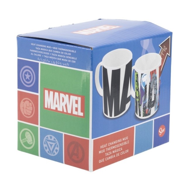 CERAMIC CHANGING COLOR MUG 11 OZ IN GIFT BOX AVENGERS  GTTR