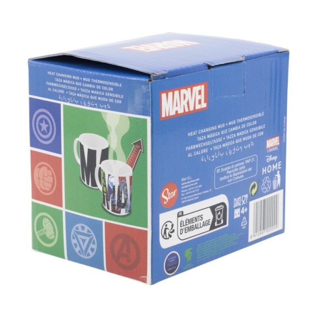 CERAMIC CHANGING COLOR MUG 11 OZ IN GIFT BOX AVENGERS  GTTR