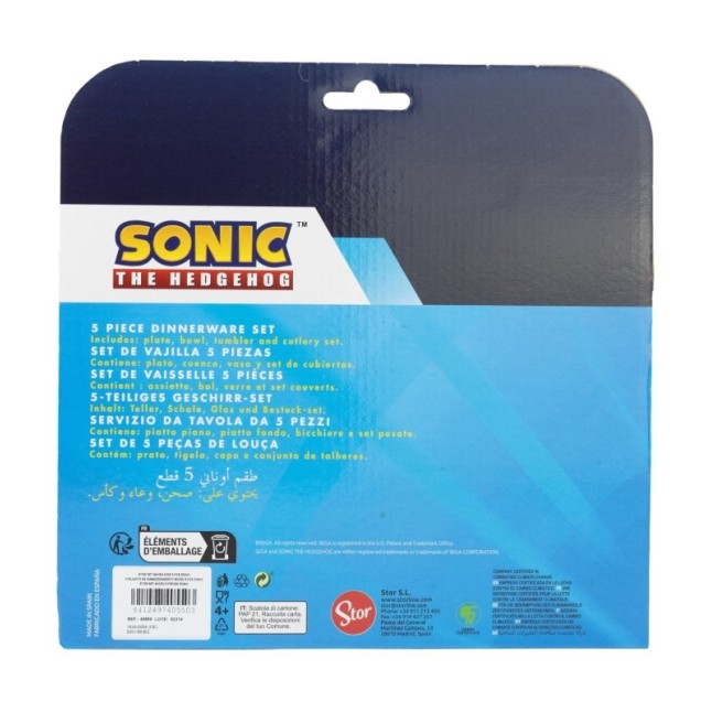5 PCS  MCIRO SET (PLATE, BOWL, TUMBLER, CUTLERY) SONIC