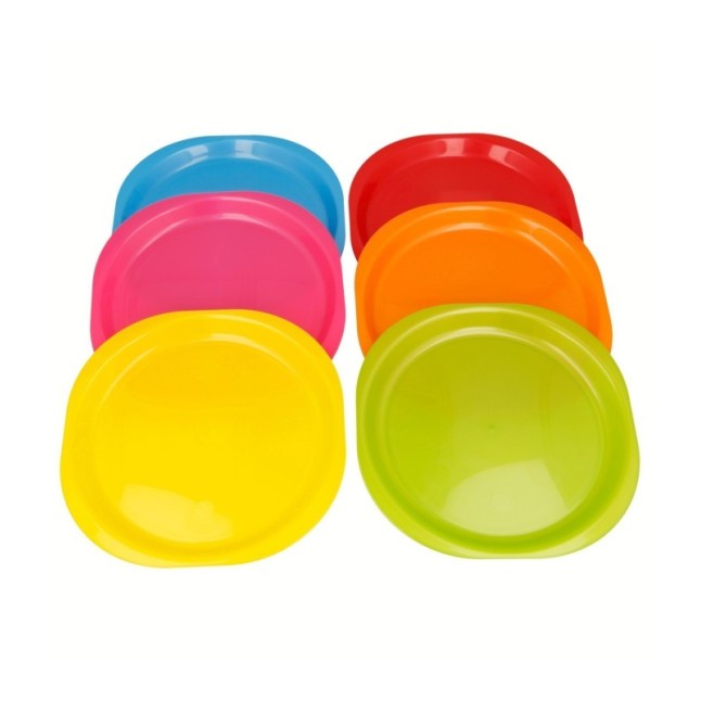 6 PCS COLOR PICNIC PLATES SET